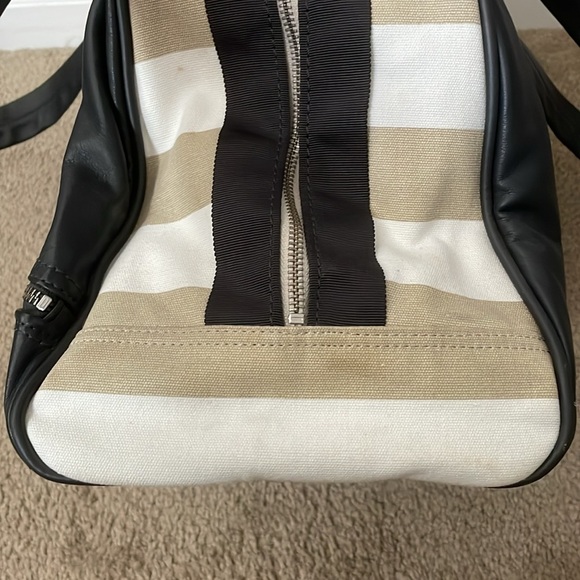 Lululemon Om For All Pinstripe Canvas Gym Bag Tote - Picture 14 of 16